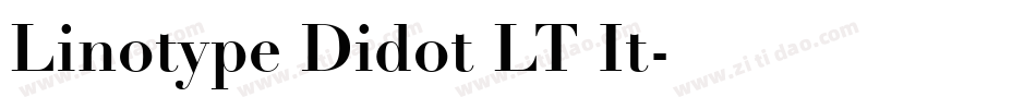 Linotype Didot LT It字体转换